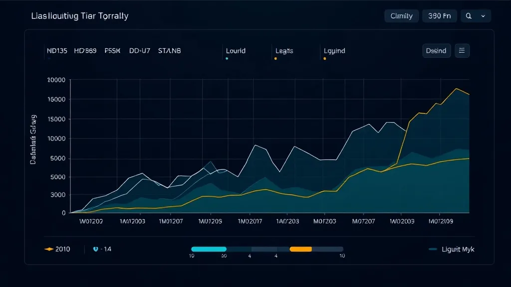Technical financial chart showing liquidity tiers, professio